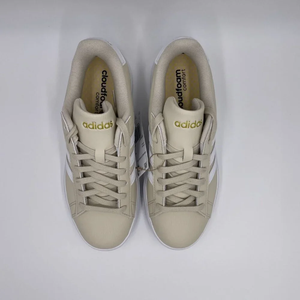 adidas Grand Court 2.0 Beige / White Womens Shoes - Picture 5 of 8